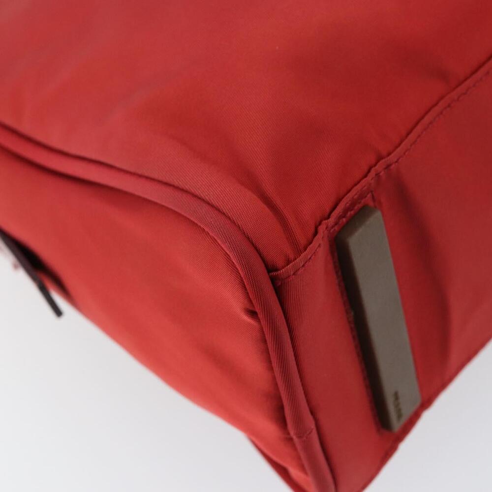 PRADA Hand Bag Nylon Red Silver Auth ep11558 - Picture 8 of 16